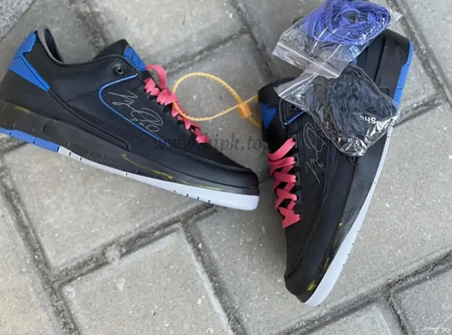 to blue Jordan ready PK OFF-WHITE Low ship God Air 2 x materials retail 0503